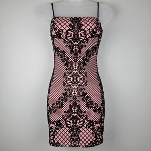 NWT Windsor Size S Velvet Scroll Mesh Mini Dress